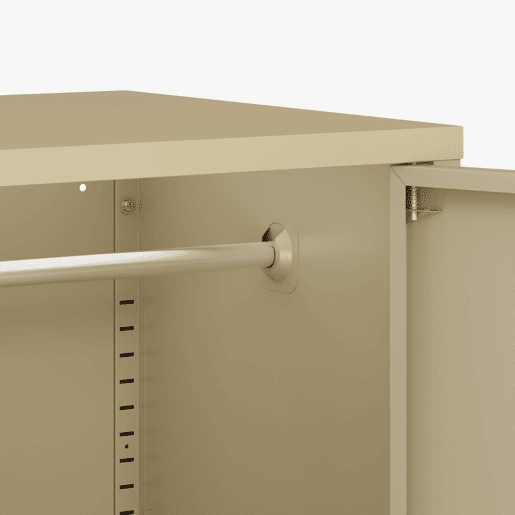 Roupeiro Esteli 2 varões 4 prateleiras reguláveis aço 170x80x45 cm Camel en.casa
