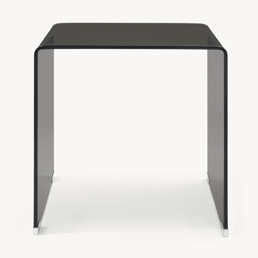 Mesa lateral de vidro Varlofrek montada 50x50x50 cm Cinzento escuro en.casa