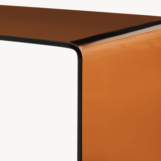 Mesa lateral de vidro Varlofrek montada 50x50x50 cm Castanho en.casa