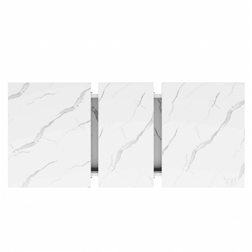 Mesa extensível 118-157 cm - Mesa de jantar e cozinha com pernas cruzadas - Branco