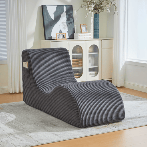 Poltrona ergonómica - design exclusivo, espuma de compressão, capa removível - Cinza escuro