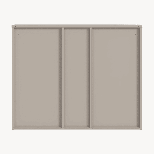 Armário de arquivo Kliri com 3 portas aço 100x32x81 cm Camelo en.casa