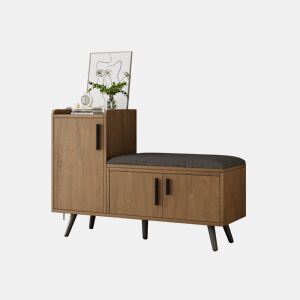 Sapateira de painel de partículas com 3 portas,natural