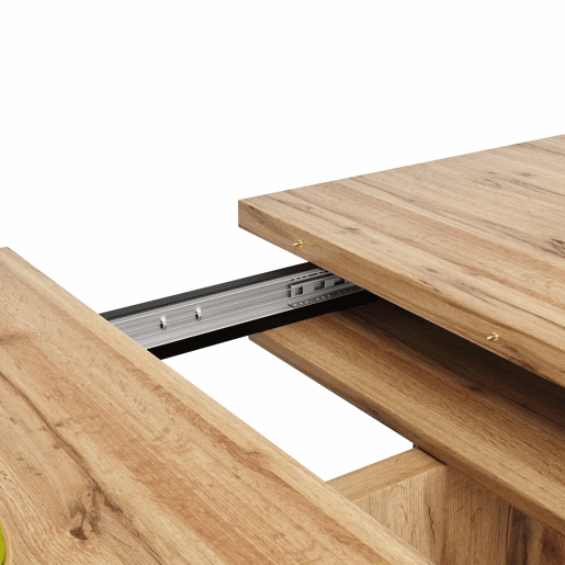 Mesa de jantar retrátil 158,5 x 80 cm - 6 a 8 pessoas - MDF - Natural