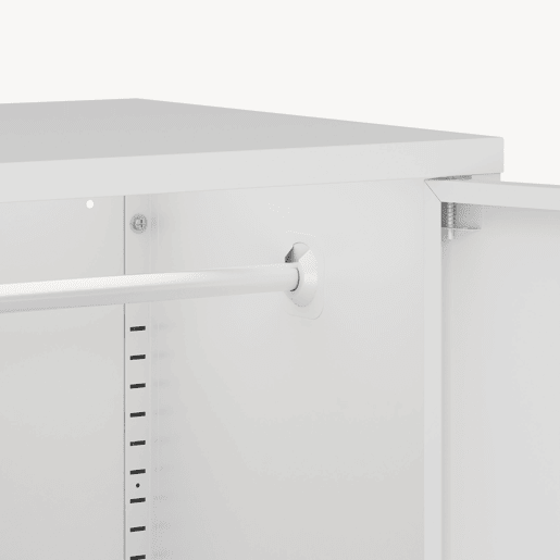 Roupeiro Esteli 2 varões 4 prateleiras reguláveis aço 170x80x45 cm Branco en.casa