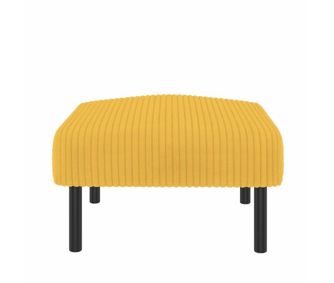 Puf premium - características de terciopelo suave - color amarillo