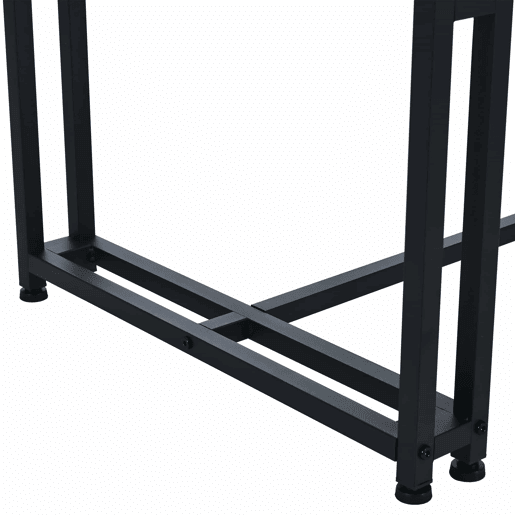 Mesa de jantar - tampo em mármore - pés em metal preto - 120x70cm - Preto e branco