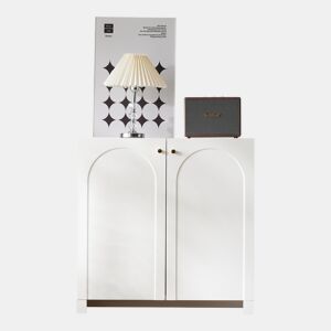 Aparador de painel de partículas com 2 portas,branco