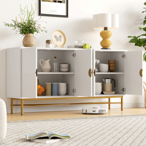 Aparador de mdf com 4 portas,branco