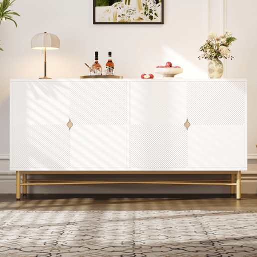 Aparador de mdf com 4 portas,branco