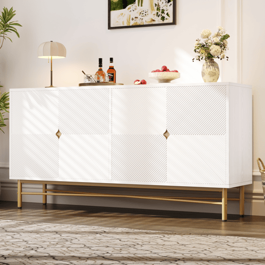 Aparador de mdf com 4 portas,branco