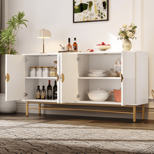 Aparador de mdf com 4 portas,branco