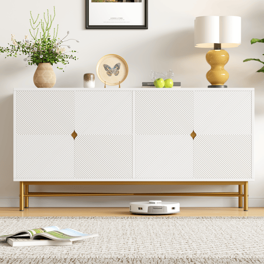 Aparador de mdf com 4 portas,branco