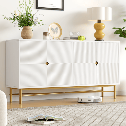 Aparador de mdf com 4 portas,branco
