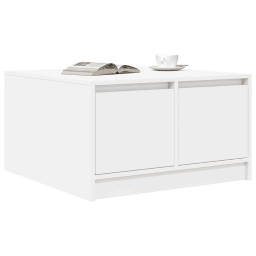 Mesa de Centro, Mesa baixa, com gavetas 70,5x70x40 cm branco