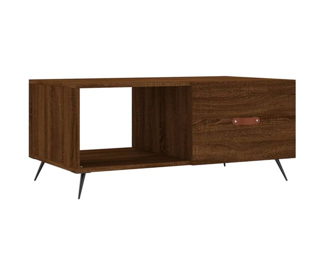 Mesa de café - mesa de centro madera contrachapada roble marrón 90x50x40 cm