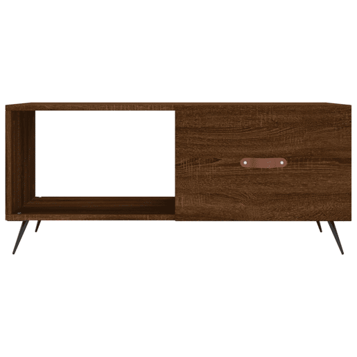 Mesa de Centro, Mesa baixa, 90x50x40 cm derivados de madeira carvalho castanho