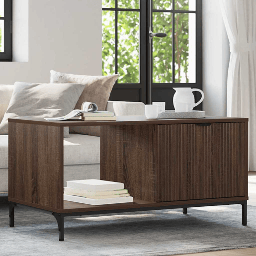 Mesa de Centro, Mesa baixa, com gaveta Carvalho Marrom 90 x 49 x 46 cm