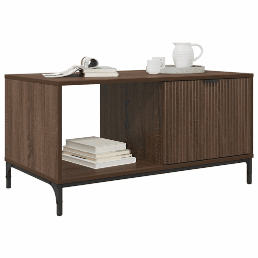 Mesa de Centro, Mesa baixa, com gaveta Carvalho Marrom 90 x 49 x 46 cm