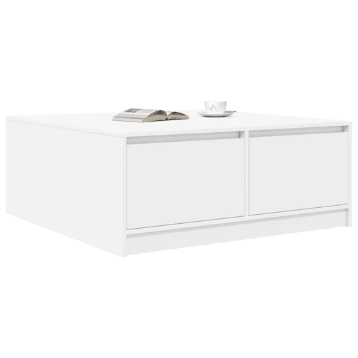Mesa de Centro, Mesa baixa, com gavetas 100x100x40 cm branco Mesa de Centro, Mesa baixa, com gavetas 100x100x40 cm branco