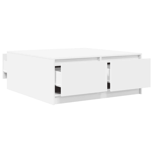 Mesa de Centro, Mesa baixa, com gavetas 100x100x40 cm branco Mesa de Centro, Mesa baixa, com gavetas 100x100x40 cm branco