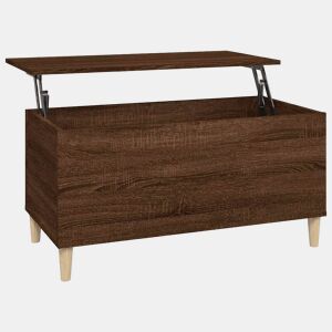 Mesa de Centro, Mesa baixa, 90x44,5x45 cm derivados madeira carvalho castanho