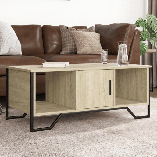 Mesa de Centro, Mesa baixa, 100x51x40 cm derivados madeira carvalho sonoma