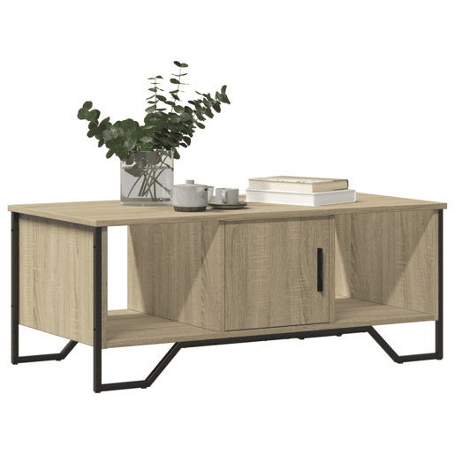 Mesa de Centro, Mesa baixa, 100x51x40 cm derivados madeira carvalho sonoma