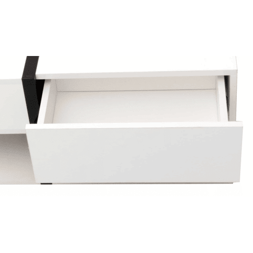 Mesa de centro - 4 gavetas - espaço de arrumação na parte inferior - 78x78x36cm - Preto e branco