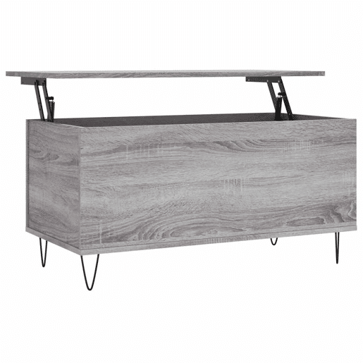 Mesa de Centro, Mesa baixa, 90x44,5x45 cm derivados de madeira cinza sonoma