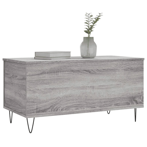 Mesa de Centro, Mesa baixa, 90x44,5x45 cm derivados de madeira cinza sonoma