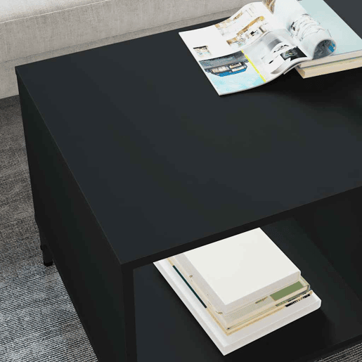 Mesa de Centro, Mesa baixa, com gaveta Carvalho Preto 90 x 49 x 46 cm