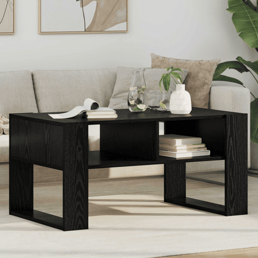 Mesa de Centro, Mesa baixa, com armazenamento Carvalho Preto 92 x 53 x 45 cm