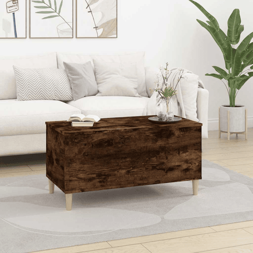 Mesa de Centro, Mesa baixa, 90x44,5x45 cm derivados madeira carvalho fumado