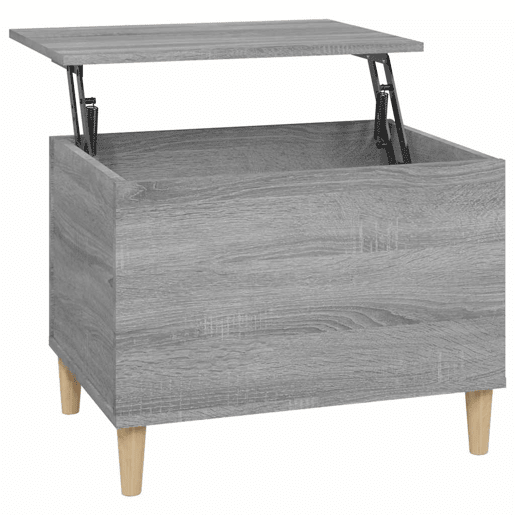 Mesa de Centro, Mesa baixa, 60x44,5x45 cm derivados de madeira cinza sonoma