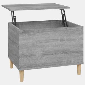 Mesa de Centro, Mesa baixa, 60x44,5x45 cm derivados de madeira cinza sonoma