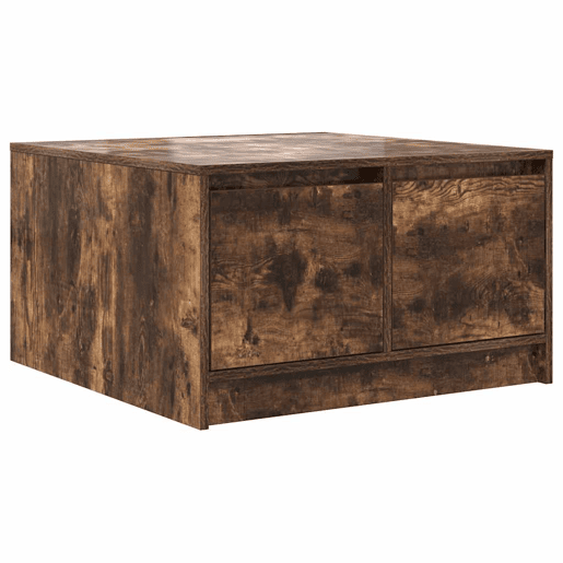 Mesa de Centro, Mesa baixa, com gavetas 70,5x70x40 cm carvalho fumado
