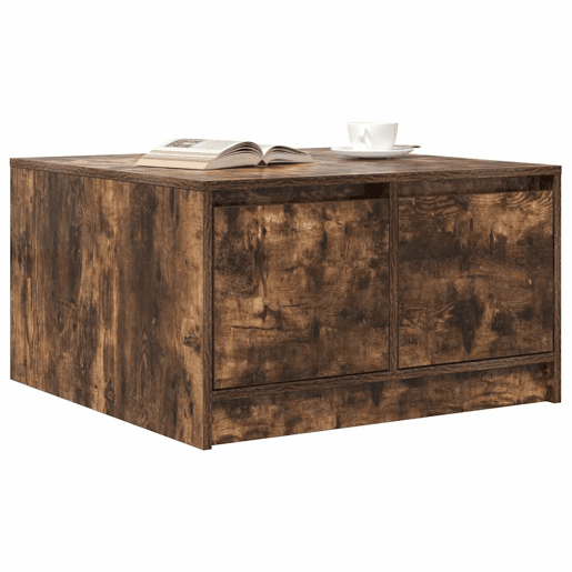 Mesa de Centro, Mesa baixa, com gavetas 70,5x70x40 cm carvalho fumado