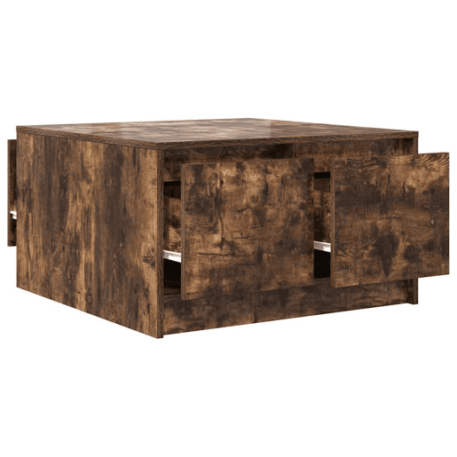 Mesa de Centro, Mesa baixa, com gavetas 70,5x70x40 cm carvalho fumado