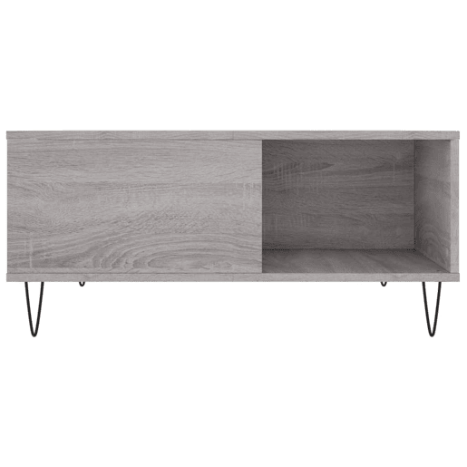 Mesa de Centro, Mesa baixa, 80x80x36,5 cm derivados madeira cinzento sonoma