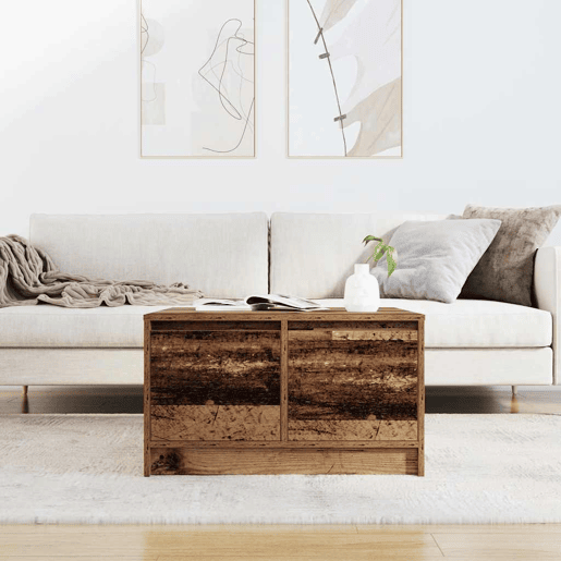 Mesa de Centro, Mesa baixa, com gavetas 70,5x70x40 cm madeira velha