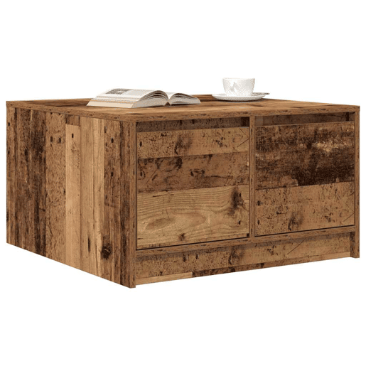 Mesa de Centro, Mesa baixa, com gavetas 70,5x70x40 cm madeira velha