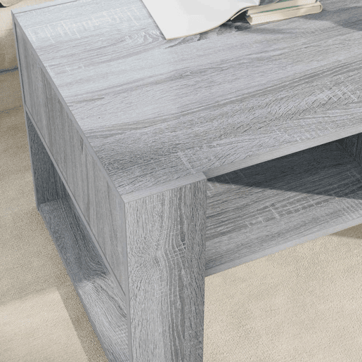 Mesa de Centro, Mesa baixa, Cinza Sonoma 92 x 53 x 45 cm Madeira processada