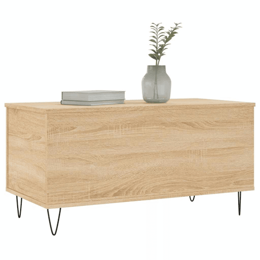 Mesa de Centro, Mesa baixa, 90x44,5x45 cm derivados madeira carvalho sonoma