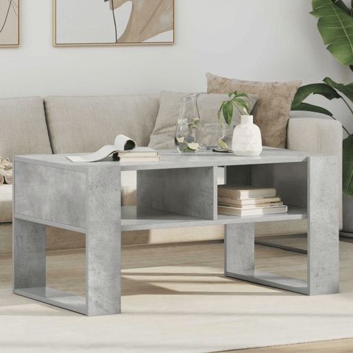 Mesa de Centro, Mesa baixa, Cinzento 92 x 53 x 45 cm Madeira processada