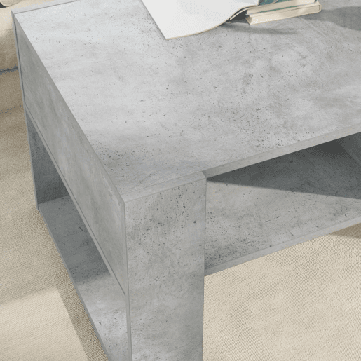 Mesa de Centro, Mesa baixa, Cinzento 92 x 53 x 45 cm Madeira processada