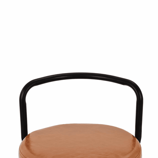 Banco de bar (4 unidades) - ergonómico, em PU resistente à água, com pernas de ferro, encosto e apoio para os pés - castanho