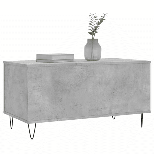 Mesa de Centro, Mesa baixa, 90x44,5x45 derivados de madeira cinzento cimento