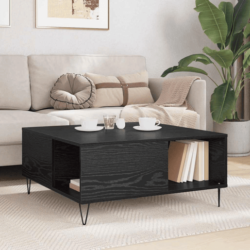 Mesa de Centro, Mesa baixa, Carvalho Preto 80 x 80 x 36,5 cm