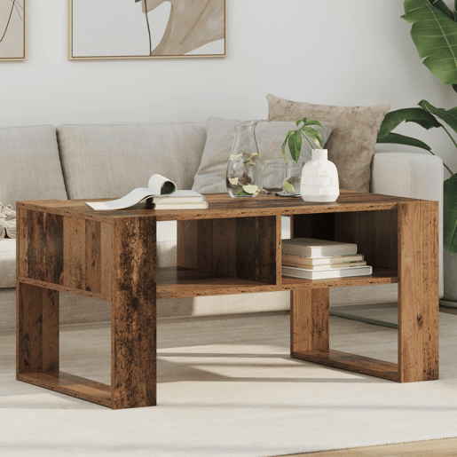 Mesa de Centro, Mesa baixa, com armazenamento Madeira antiga 92 x 53 x 45 cm